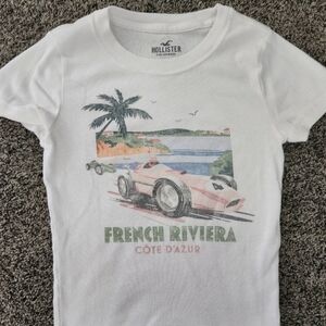 Hollister Kids White French Riviera Car Tee